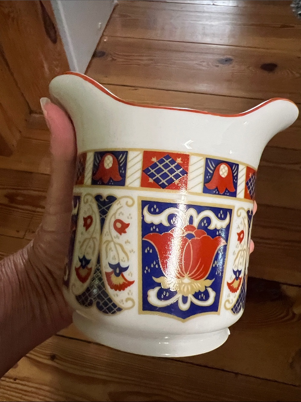 Vase Derbyshire by Seymour Mann Fine China Vintage Collectibles Farmhouse 4.5" - Picture 5 of 6